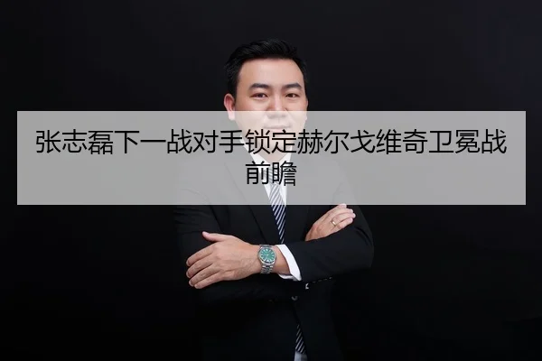 张志磊下一战对手锁定赫尔戈维奇卫冕战前瞻
